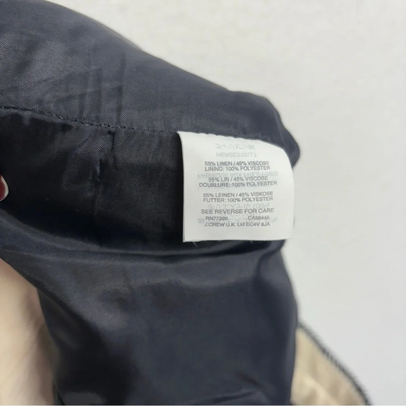 J Crew Linen Viscose Trouser pants 2 Textured - Picture 4 of 7